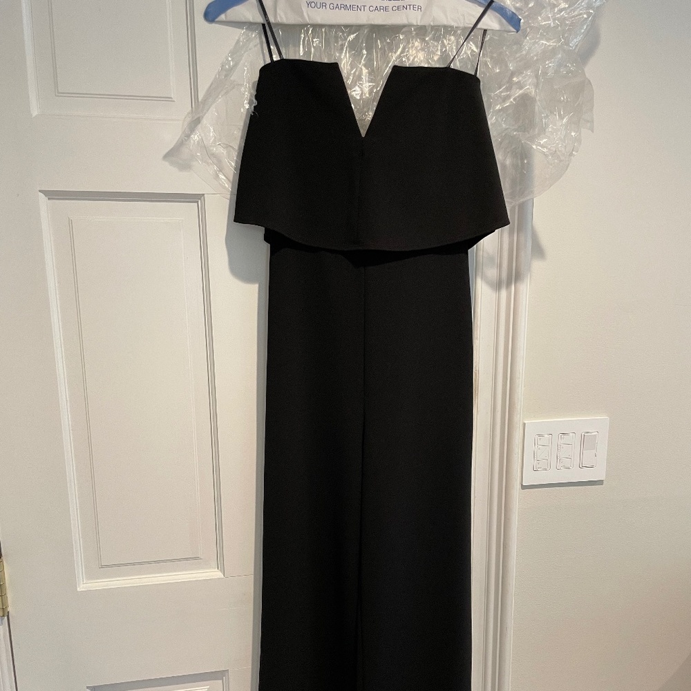 Lulu’s strapless black jumpsuit